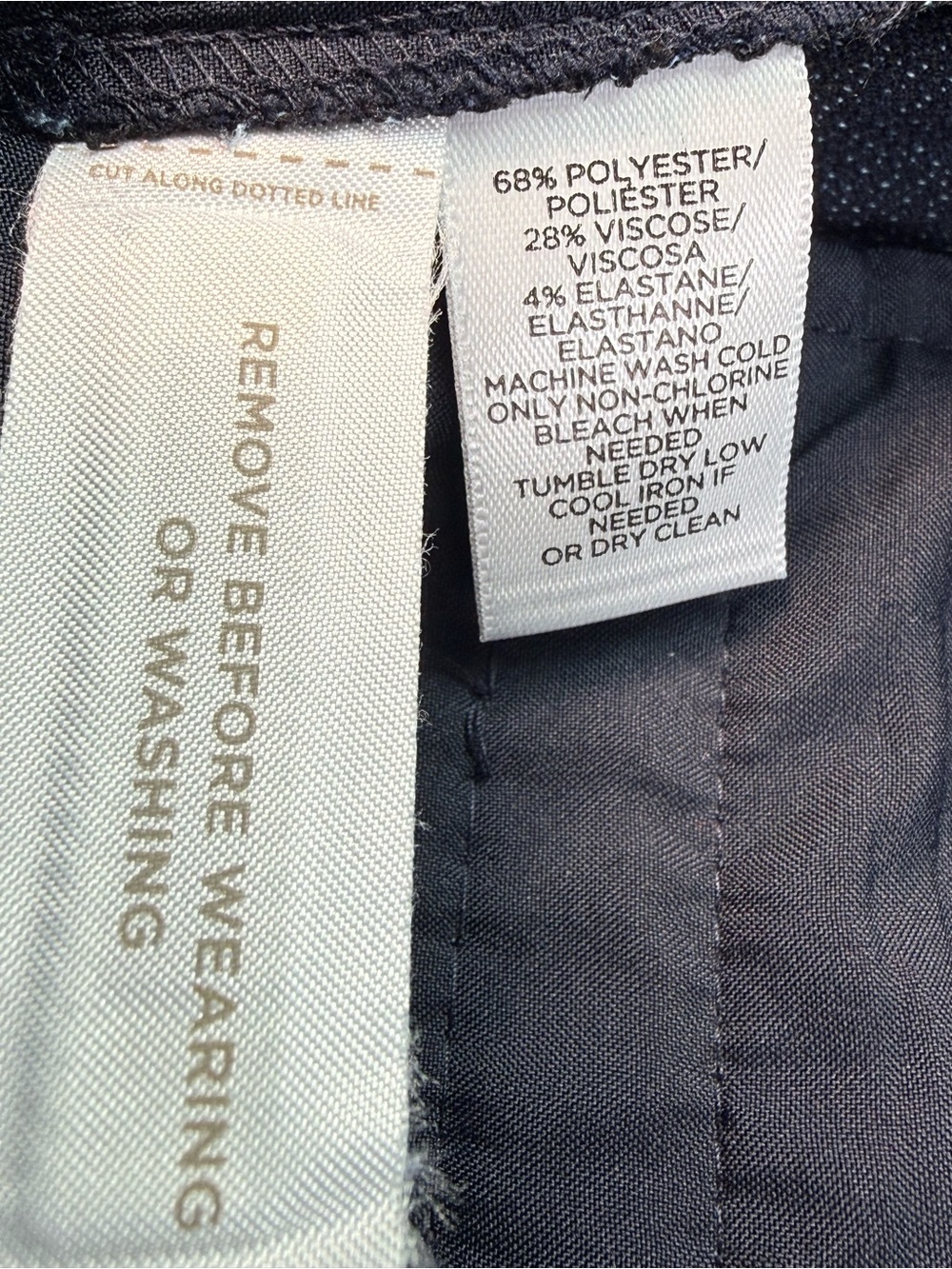 LOFT Petites Marisa Trouser Wide Leg Career Pants Navy Blue 8P Tailored - Picture 8 of 12